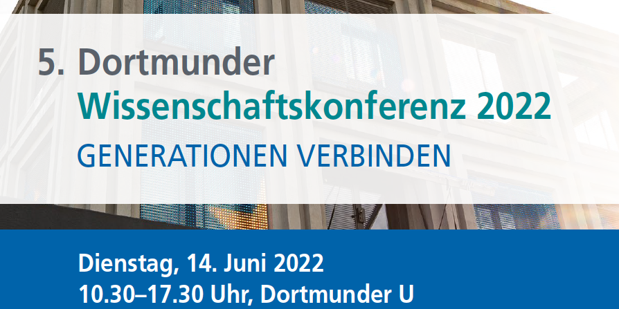 Flyer of the 5th Dortmund science conference with a picture of the Dortmunder U