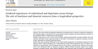 Ausschnitt der Publikation "Gendered experiences of widowhood and depression across Europe"